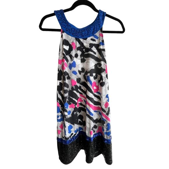 Justice Sequin Multi Color Mini DRESS Juniors Size 14 Sleeveless Leopard Print - Picture 1 of 10